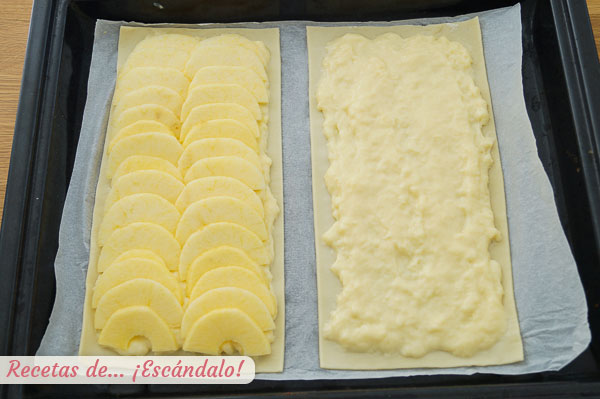 Tarta con crema pastelera en thermomix