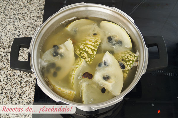 Calabaza cidra cocida para cabello de angel