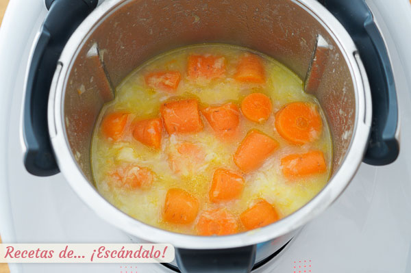 Verduras crema de zanahoria thermomix