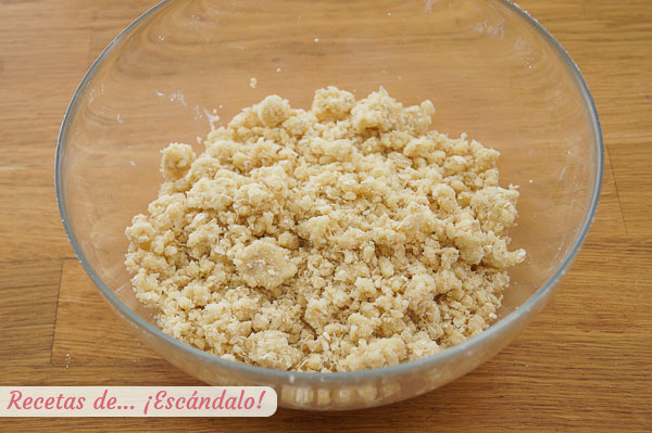 Migas de crumble de manzana