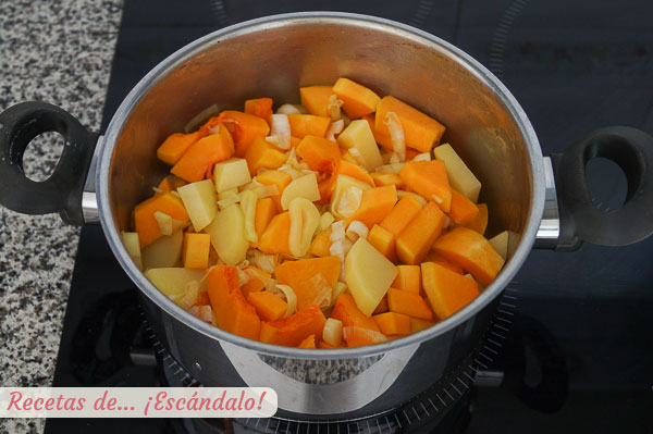 Verduras crema de calabaza