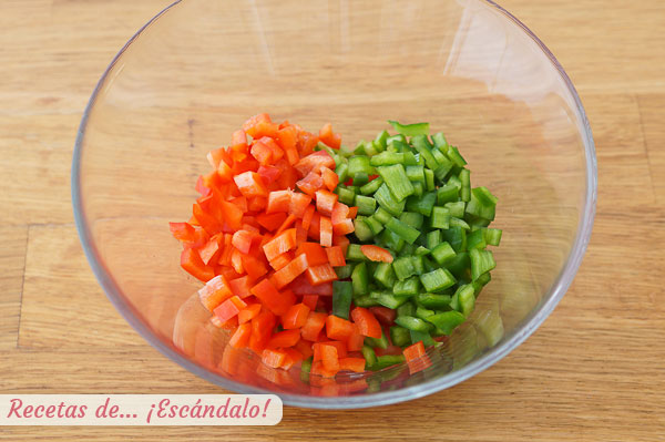 Pimientos salsa criolla