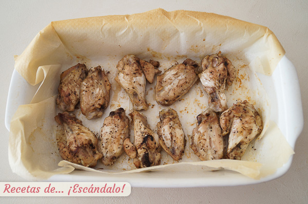 Alitas de pollo asadas