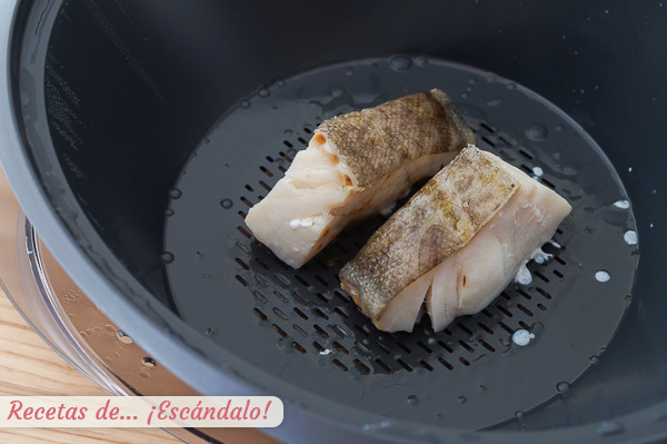 Bacalao al vapor thermomix