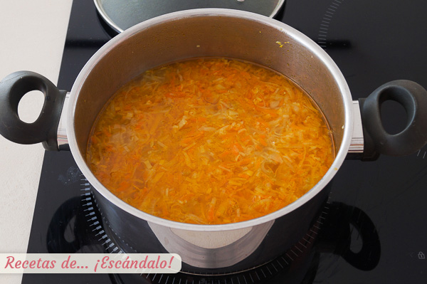 Sopa juliana de verduras