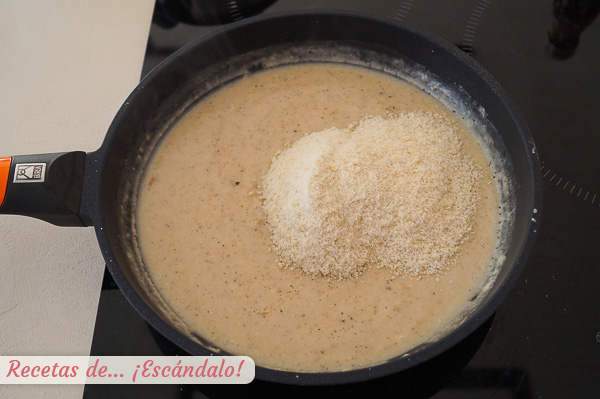 Almendras bechamel cardo