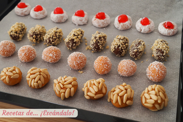 Panellets tradicionales de boniato