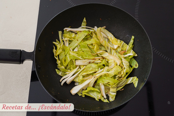 Verduras noodles caseros