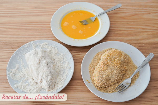 Pechugas de pollo villaroy rebozadas