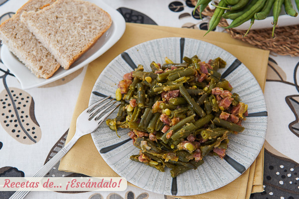 Como hacer judias verdes con jamon en Thermomix, un plato sencillo y rico