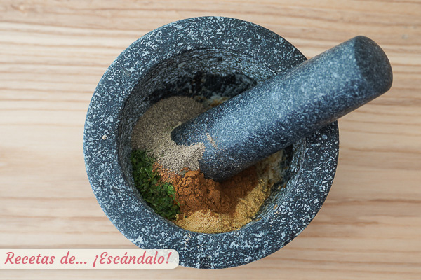 Ingredientes marinada pollo tandoori