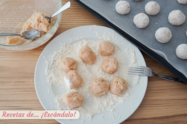 Como formar albondigas de pollo