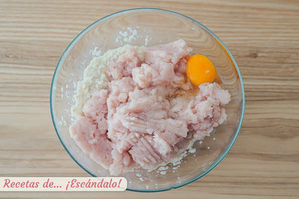 Ingredientes albondigas de pollo caseras