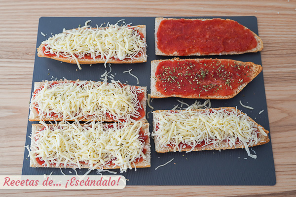 Paninis caseros con tomate y queso