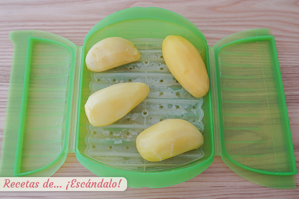 Patatas cocidas microondas