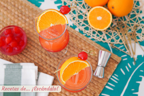 Aprende como preparar el coctel Tequila Sunrise