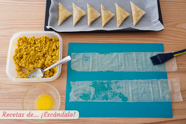 Ingredientes samosas de pollo