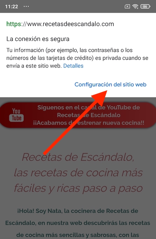 como cancelar suscripción notificaciones push en chrome android paso 3