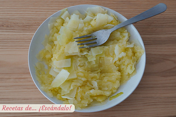 Pure de patata y col trinxat