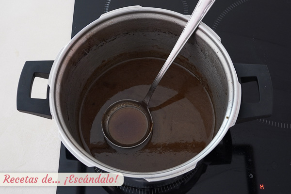 Salsa caldo concentrado jarrete de ternera