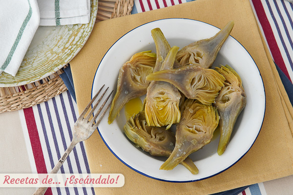 Como hacer alcachofas cocidas. Tiempos de coccion y trucos