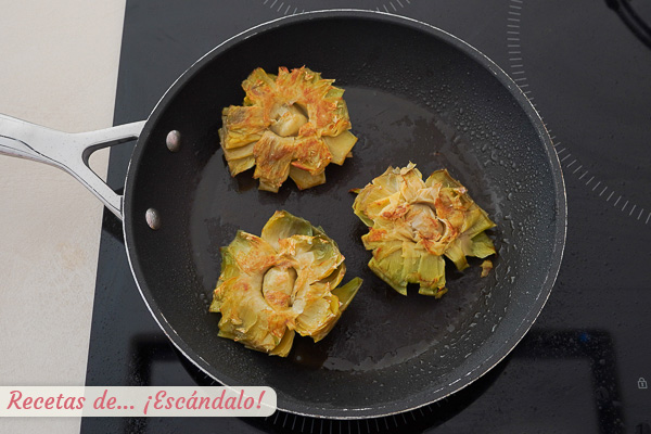 Flores de alcachofa a la plancha