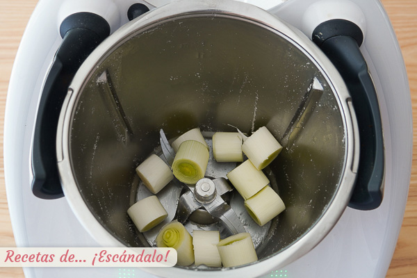 Puerro troceado thermomix pure calabacin