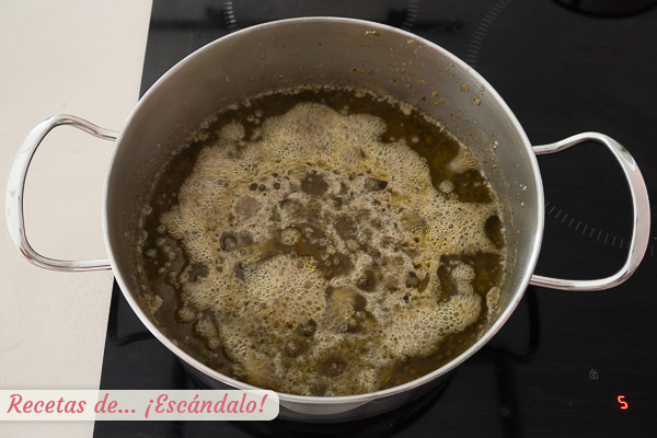 Aceite y majado lomo de orza