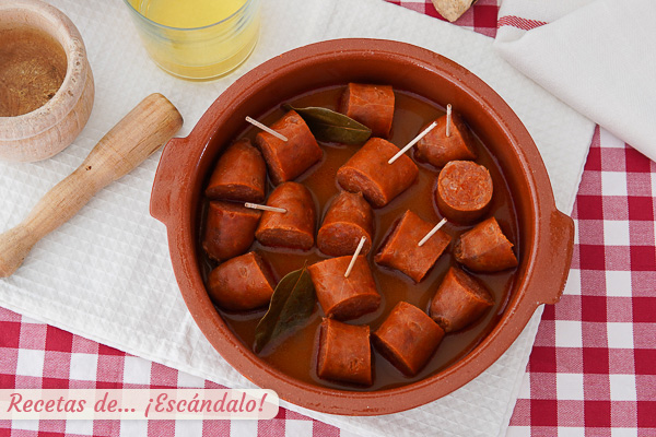 Como hacer chorizos a la sidra. Receta asturiana muy facil y sabrosa