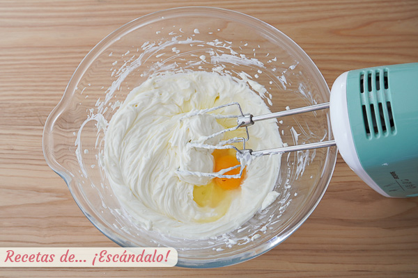 Queso, azucar y huevos tarta de queso