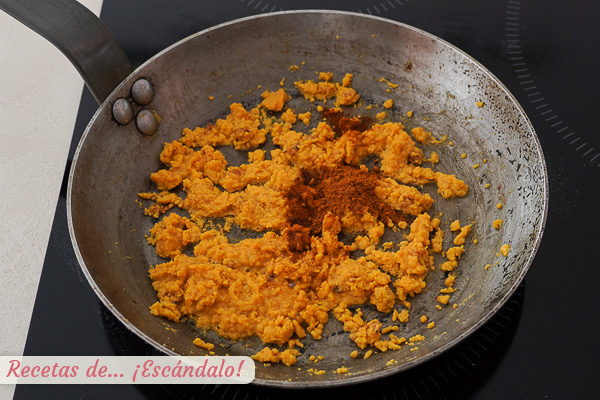 Harina de almortas gachas manchegas pimenton