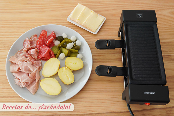 Ingredientes raclette queso