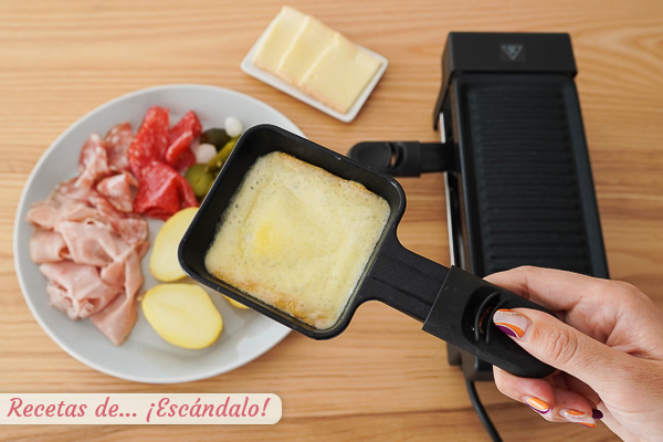Queso raclette fundido